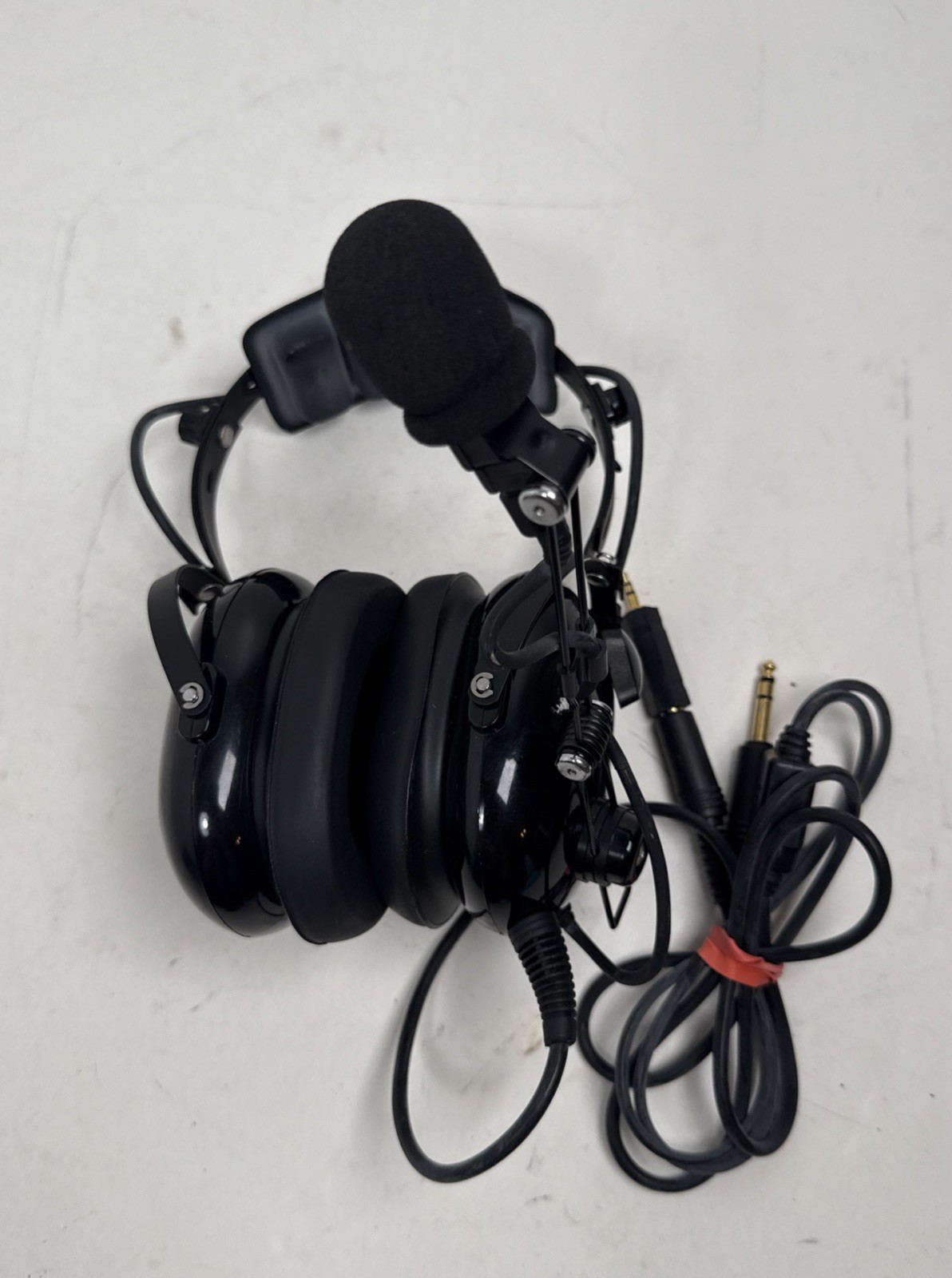 ASA Air Classics HS-1A Pilot Headset Dual Plug Airplane Aviation "Cable Issues"