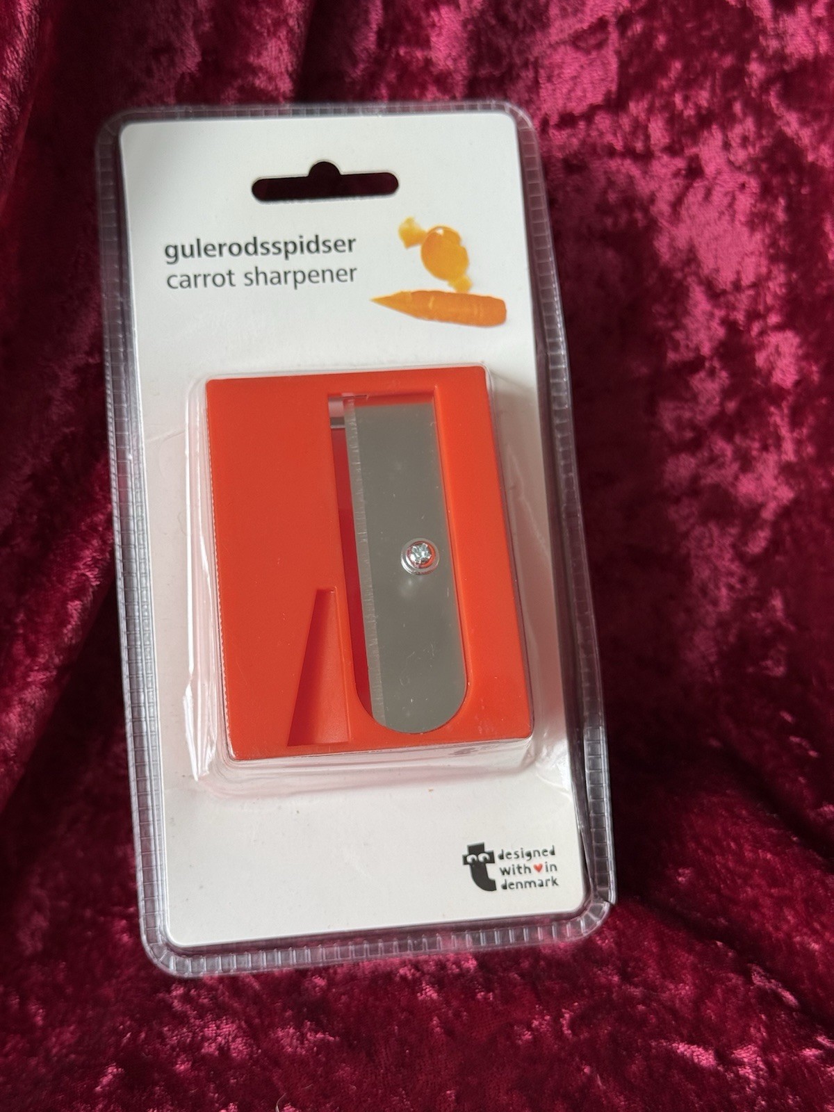 Gulerodsspidser Carrot Sharpener, Designed In Denmark. New In Box
