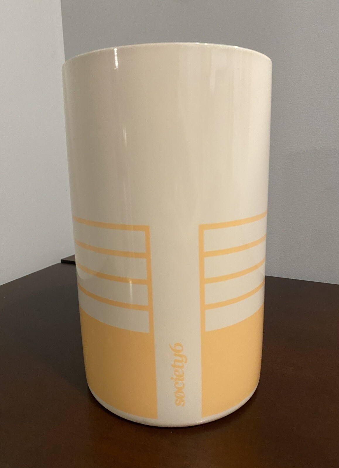 Society6 Wine Stainless Steel Double Wall Chiller Cream & Peach Color