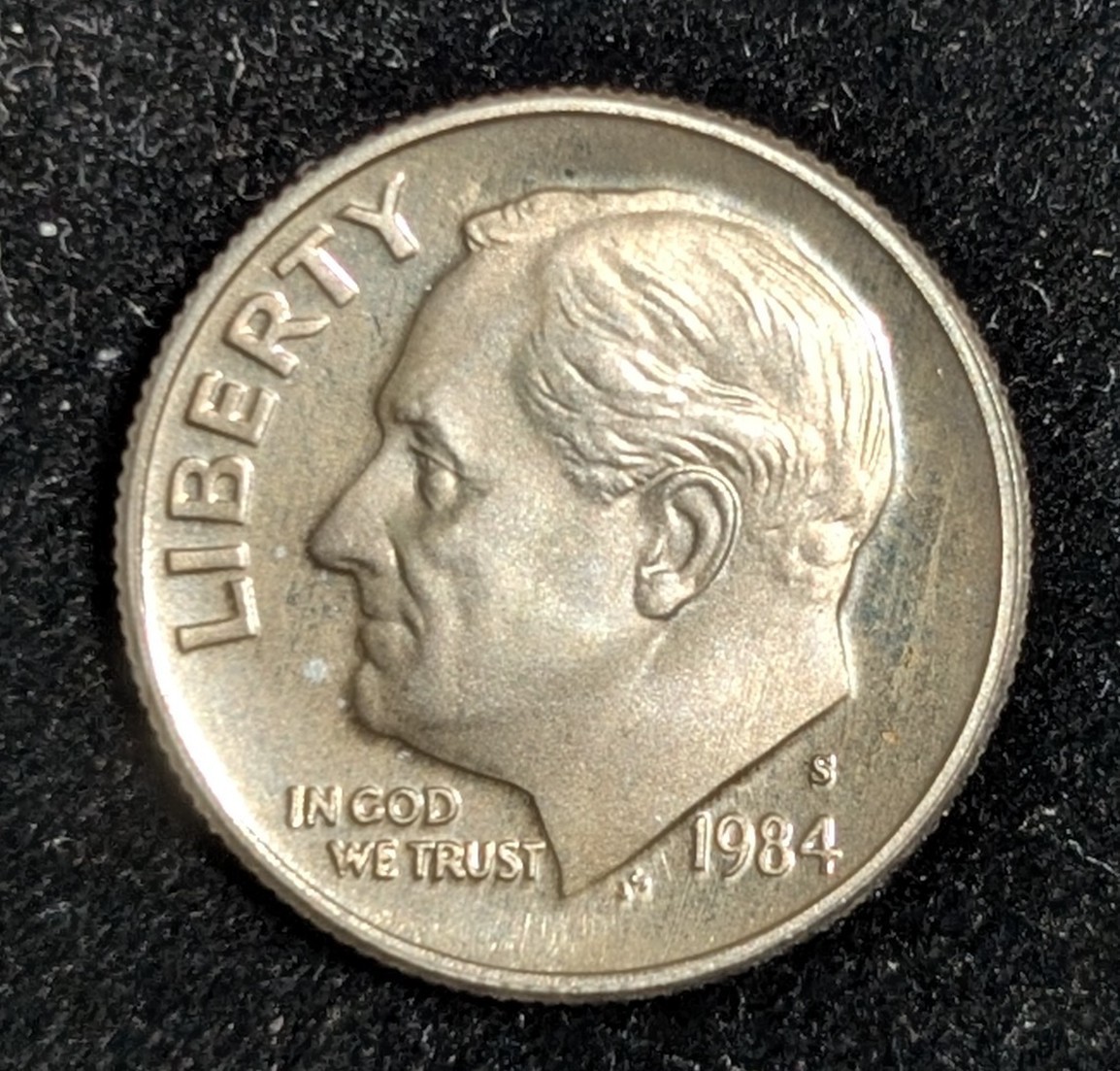 1984 S Proof US 10 Cents Brilliant Uncirculated UNC KM# 195a