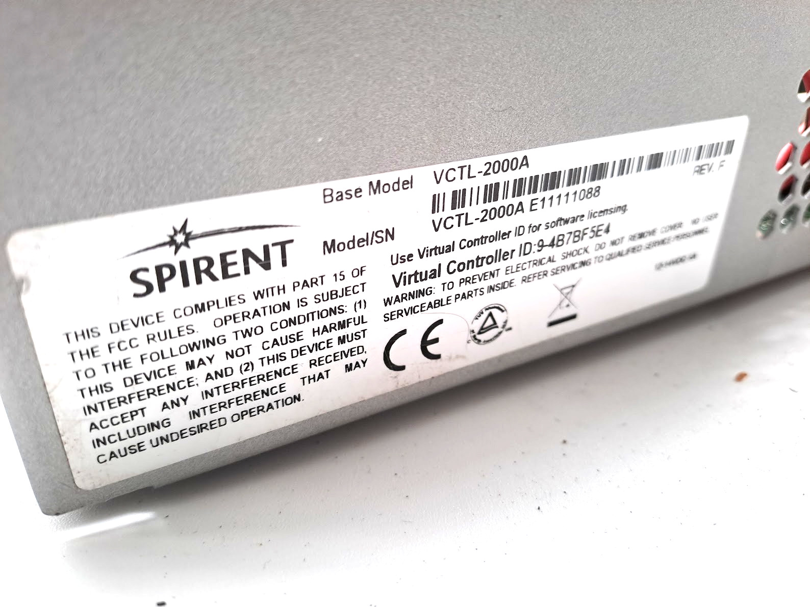 Spirent testcenter virtual controller VCTL-2000A