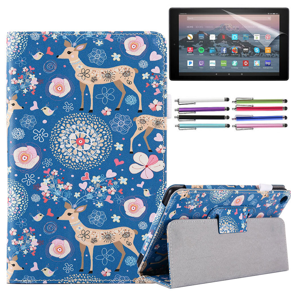 Amazon Fire HD 8 Case 2024 12th Gen 8 inch Tablet Cover + Pen & Screen Protector