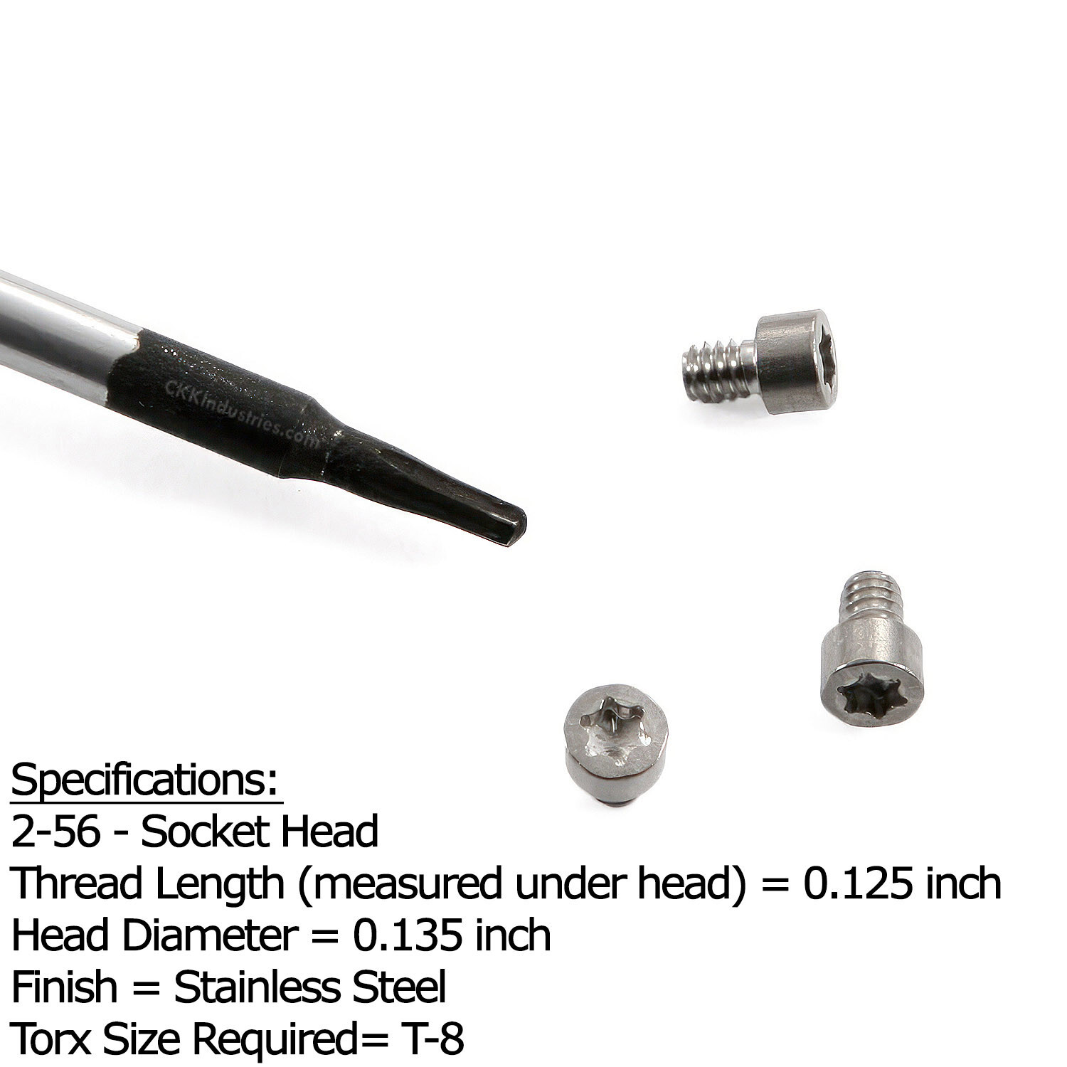 2-56 - TORX - Socket Head Screws - Knife Making Parts - 25 Count