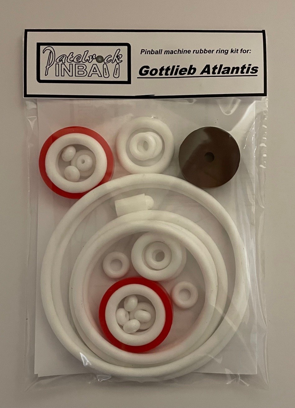 1975 Gottlieb Atlantis Pinball Machine Rubber Ring Kit