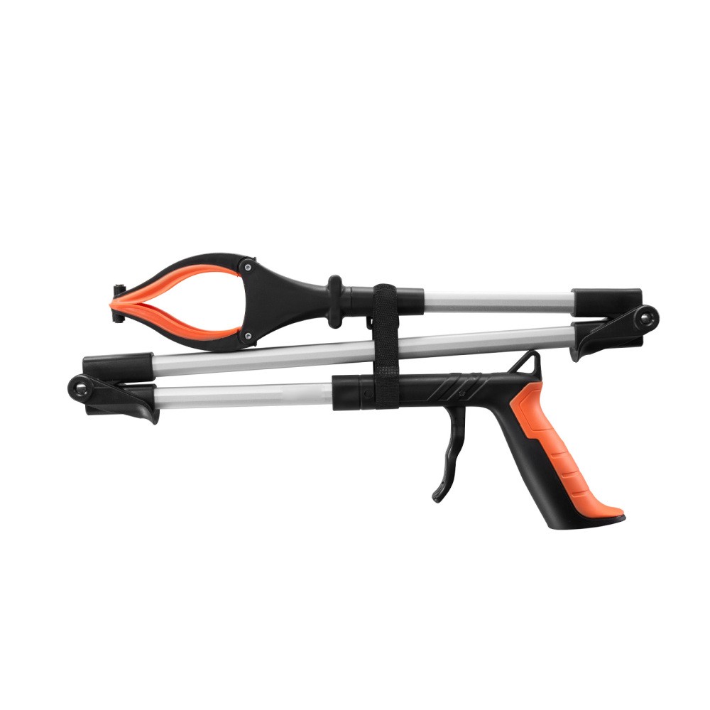 43" Foldable Reacher Grabber Tool with Rotating Head & Magnetic LED Light