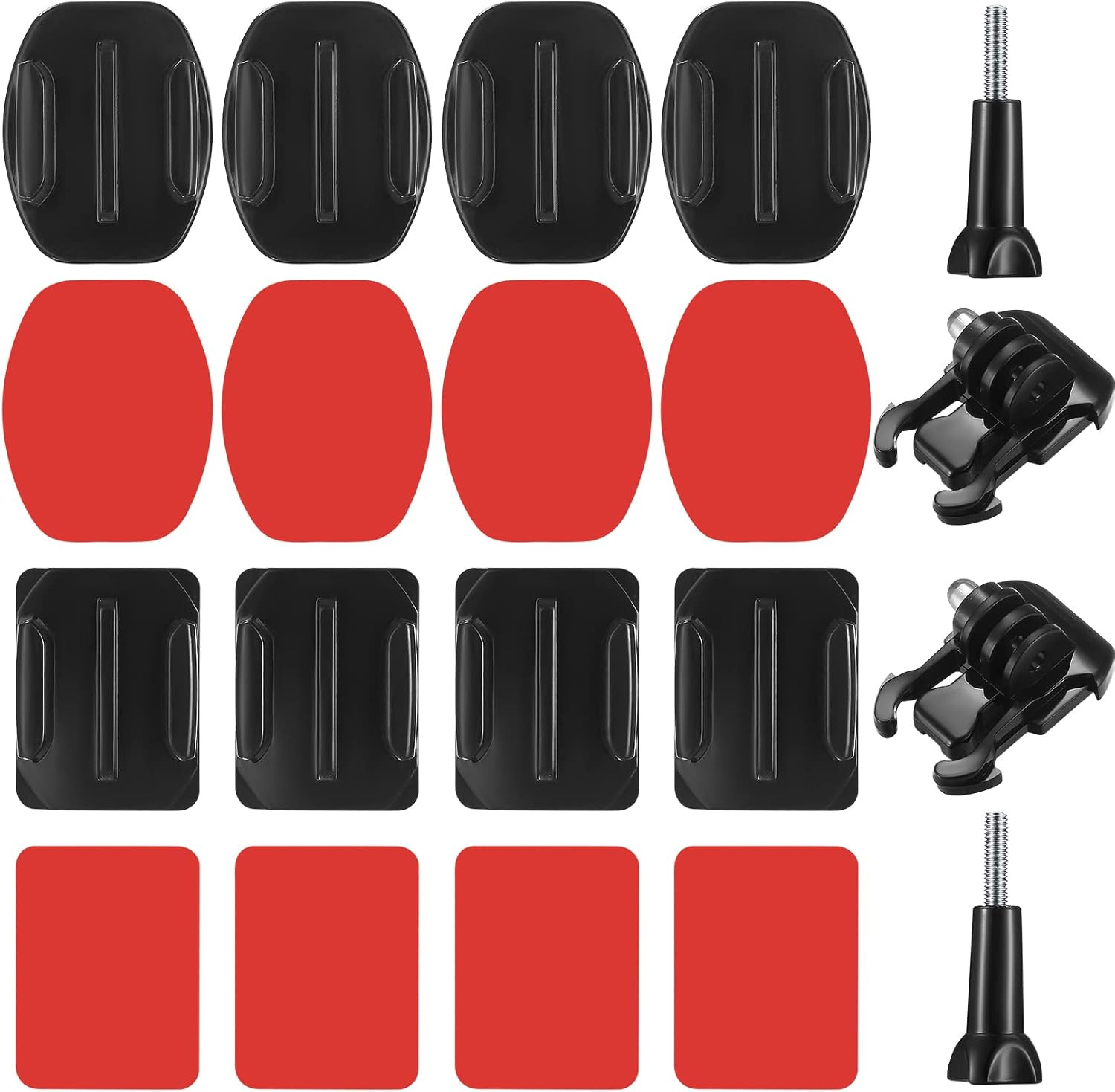 18 Set Helmet Adhesive Sticky Mount, Compatible with Gopro Hero 10/9/8/7, Fusion