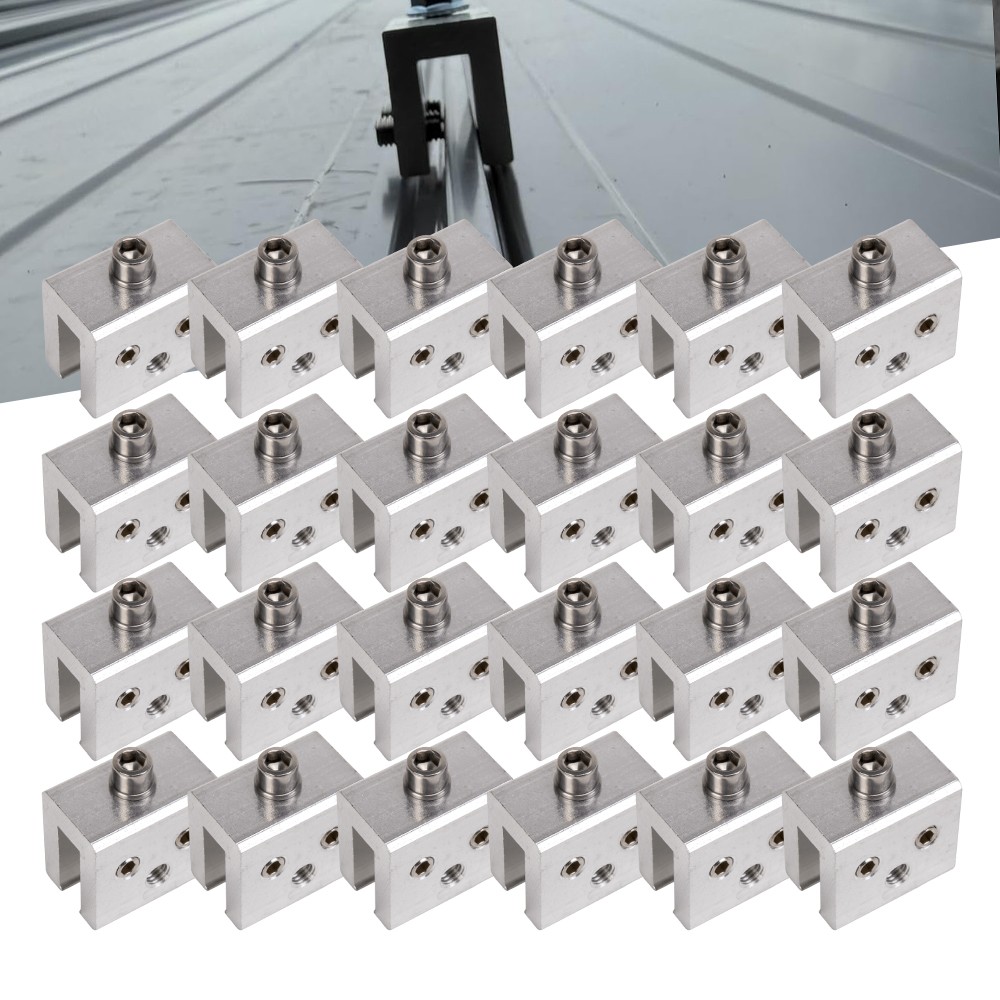 24PCS Standing Seam Roof Clamps, Metal Roof Fixing Clamps, Racking Bracket