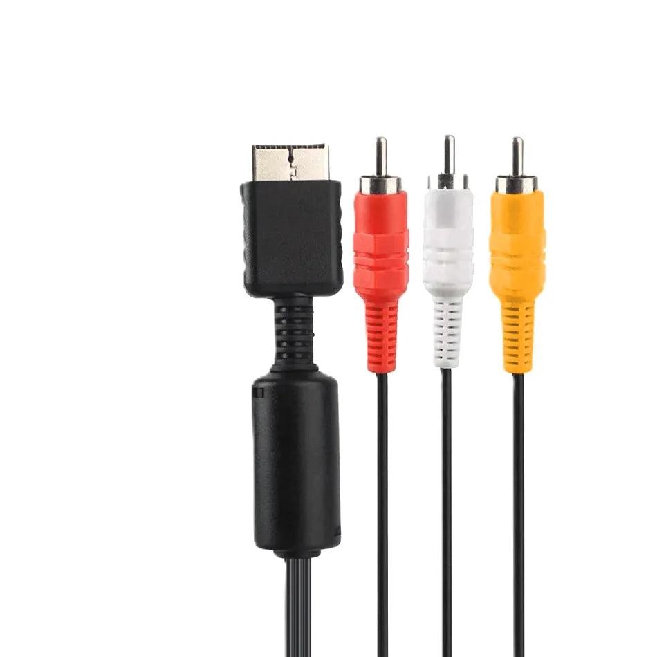 AV Composite RCA Video TV Cable for PlayStation 1 / 2 / 3, PSOne – 6 ft Cord New