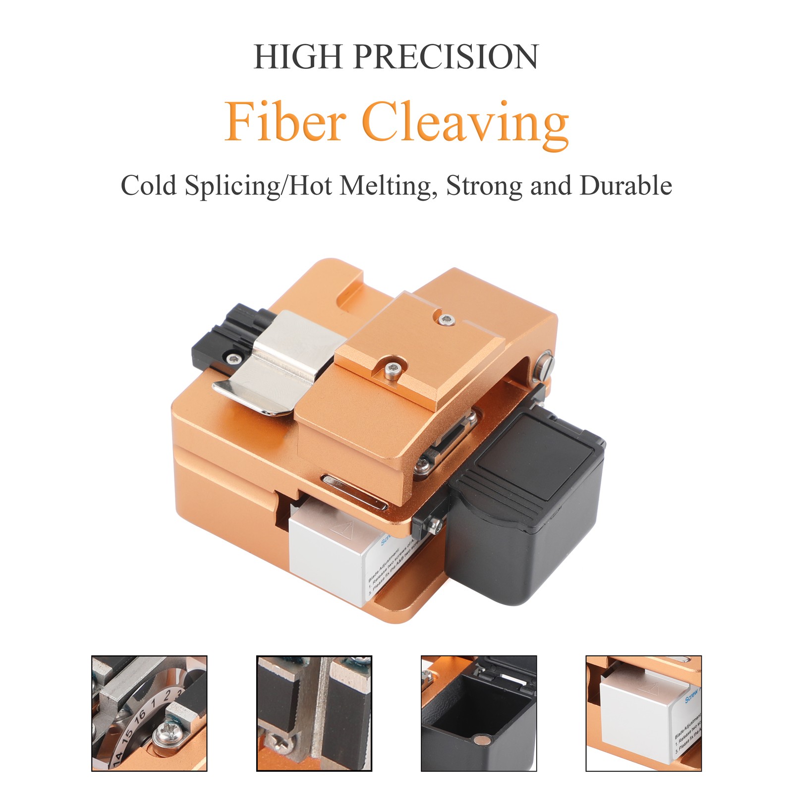 High Precision Hot Melt Fiber Optic Cleaver Kit For 0.25/0.9/3.0mm FTTH