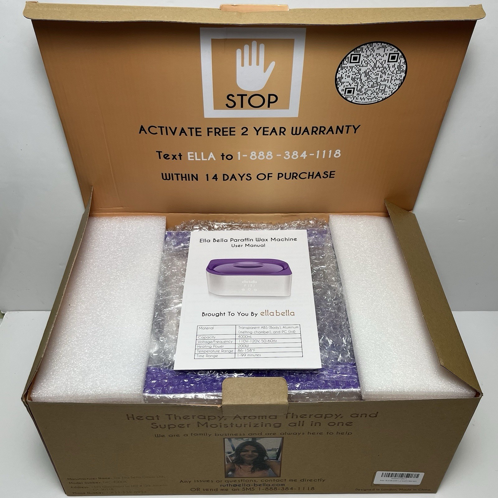 New Ellabella Paraffin Wax Machine - Hand & Foot Spa Therapy Treatment