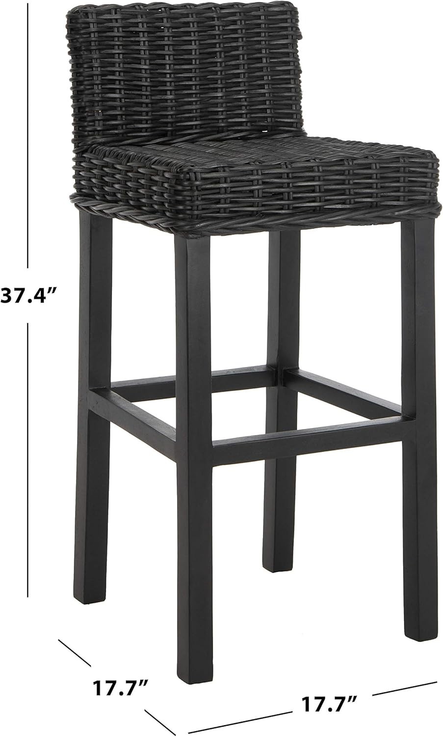 Home Collection Cypress Cappuccino Wicker 30-inch Bar Stool