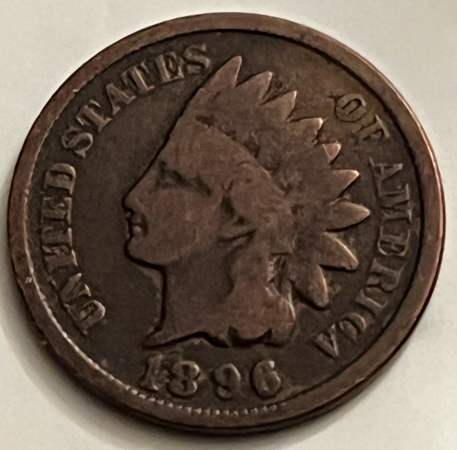 1896 Indian Head Cent G/VG Details Honest Wear Bold Reverse BN1297