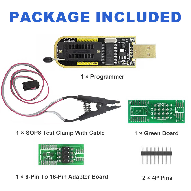 USB Programmer CH341A Series Burner Chip 24 EEPROM BIOS Writer 25SPI Flash SOP8