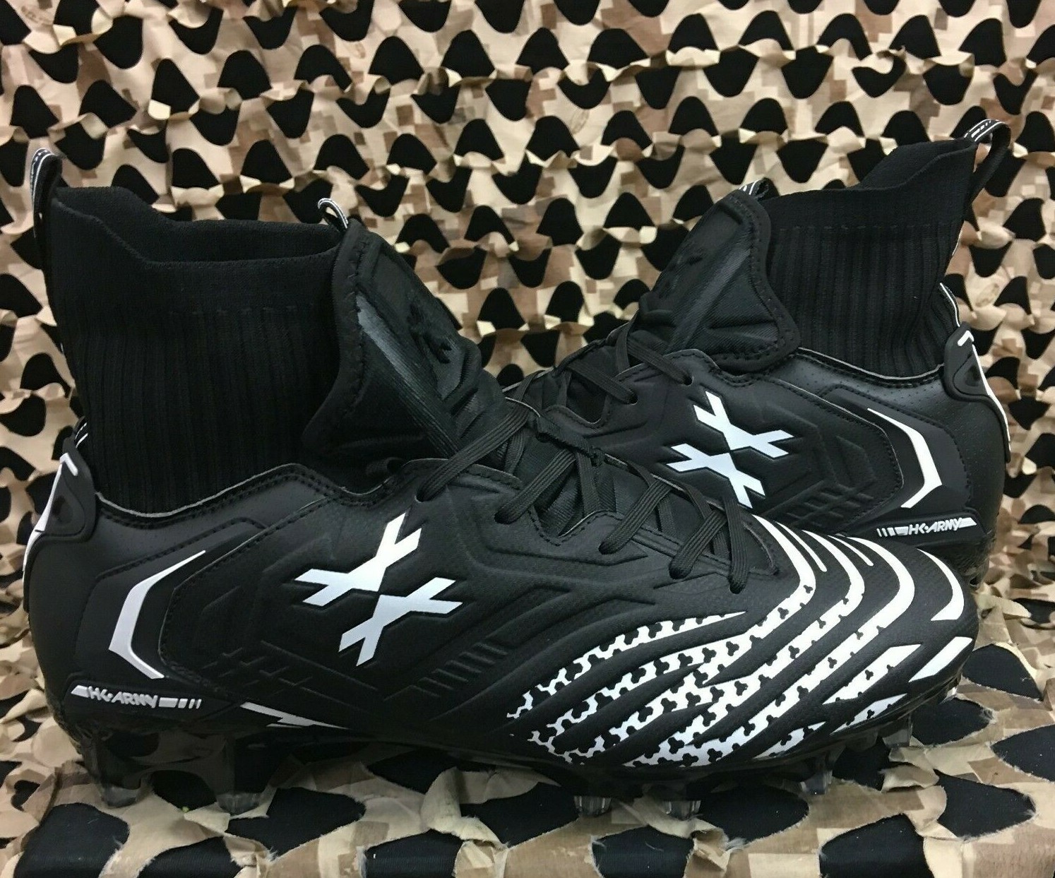 NEW HK Army Diggerz LT Low Top Paintball Cleats - Black/White- size 13