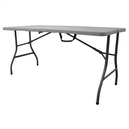 Zoro Select 13V435 Rectangle Folding Table, 30" W, 61" L, 29" H, Blow Molded,