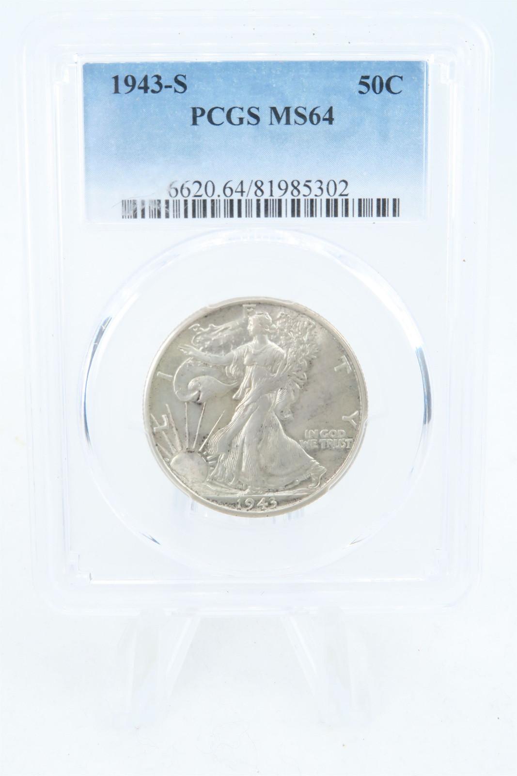 1943-S PCGS MS64 Walking Liberty Half Dollar Business Strike 50C