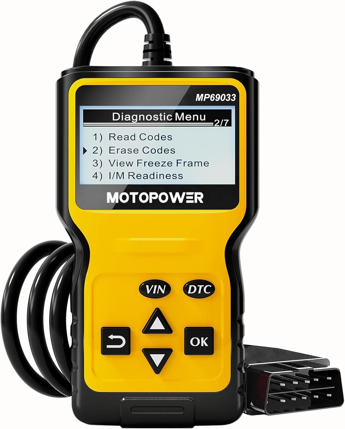 MOTOPOWER MP69033 OBD2 Scanner Universal Car Engine Fault Code Reader, CAN Diagn