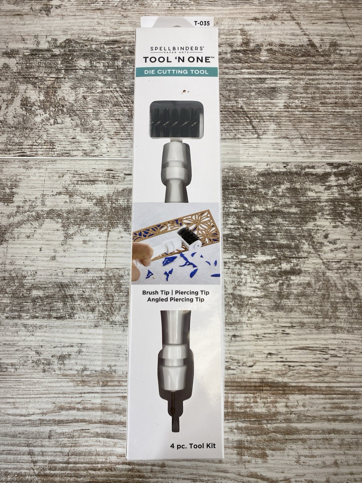 Spellbinders TOOL 'N ONE Craft Die Hard Brush Piercing Paper Removal - White
