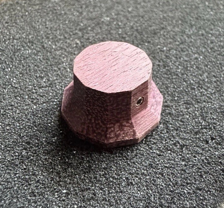 Purpleheart 1122 Facet Cut Volume/Tone Knob  - 1.5mm Set Screw/6mm Shaft