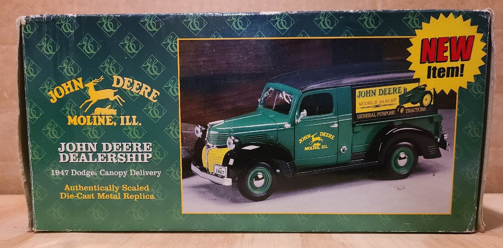 John Deere Dealership 1947dodge Canopy  Delivery Diecast Replica Ertl N.I.B