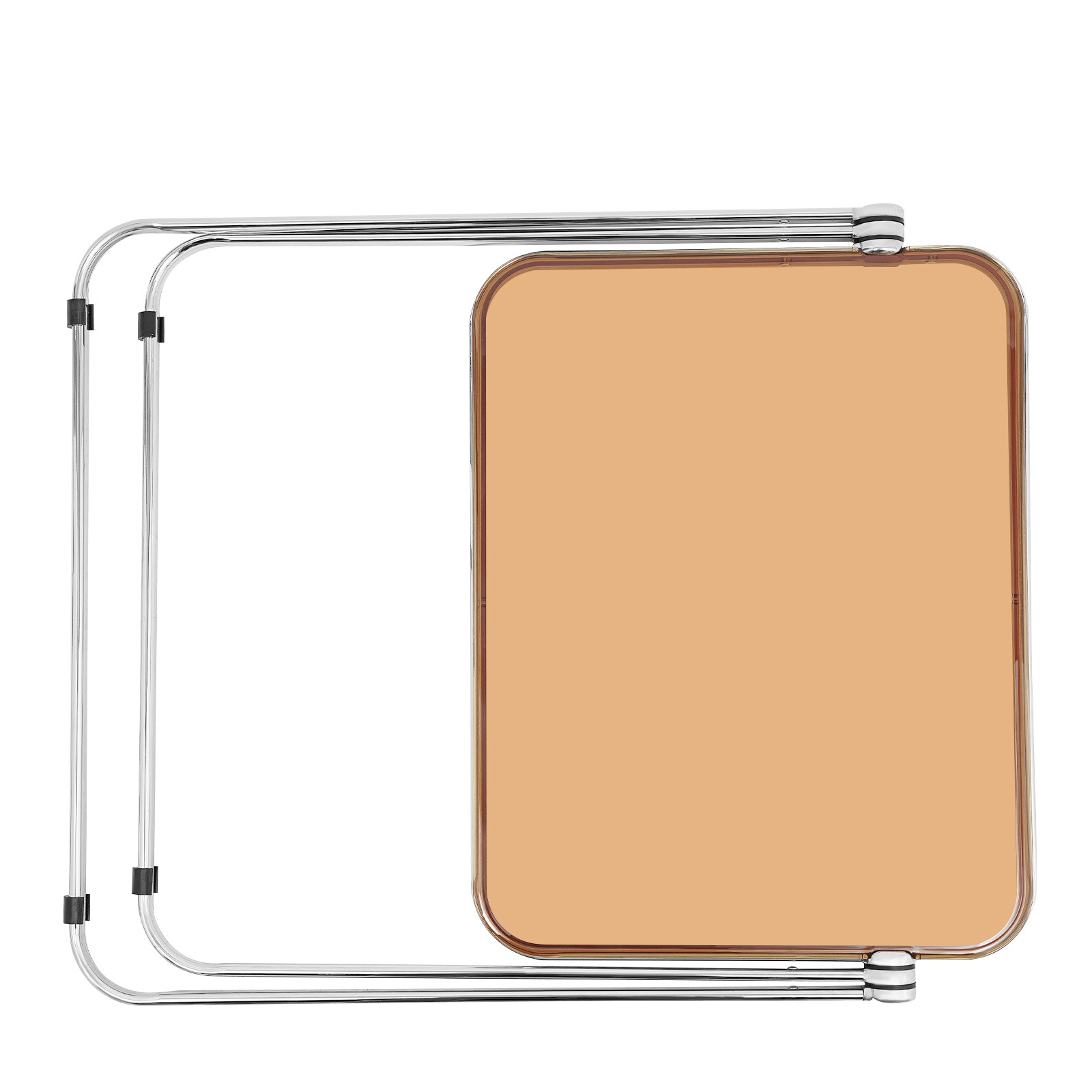 Clear Foldable Side Table, Tiny Desk for Home Office, Small Computer Desk