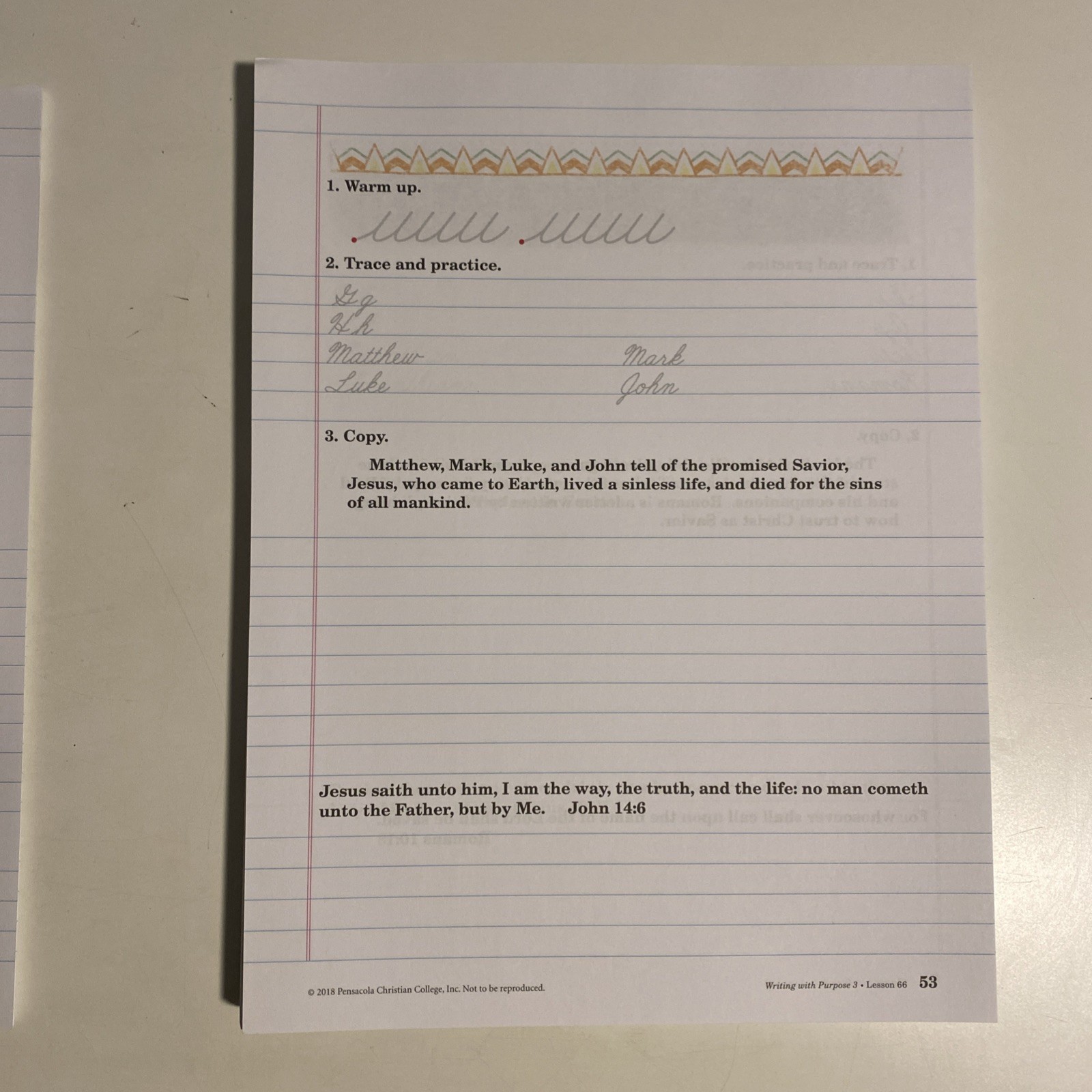 Unbound Abeka Writing with Purpose 3: Cursive Penmanship & Creative Writing