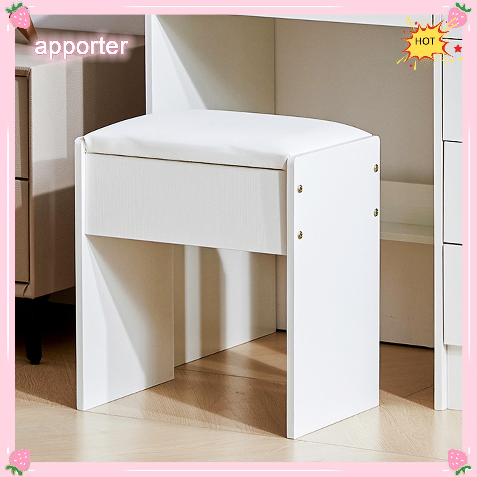 For Bedroom Vanity Stool Makeup Chair Dressing Table Seat Modern Padded Stool