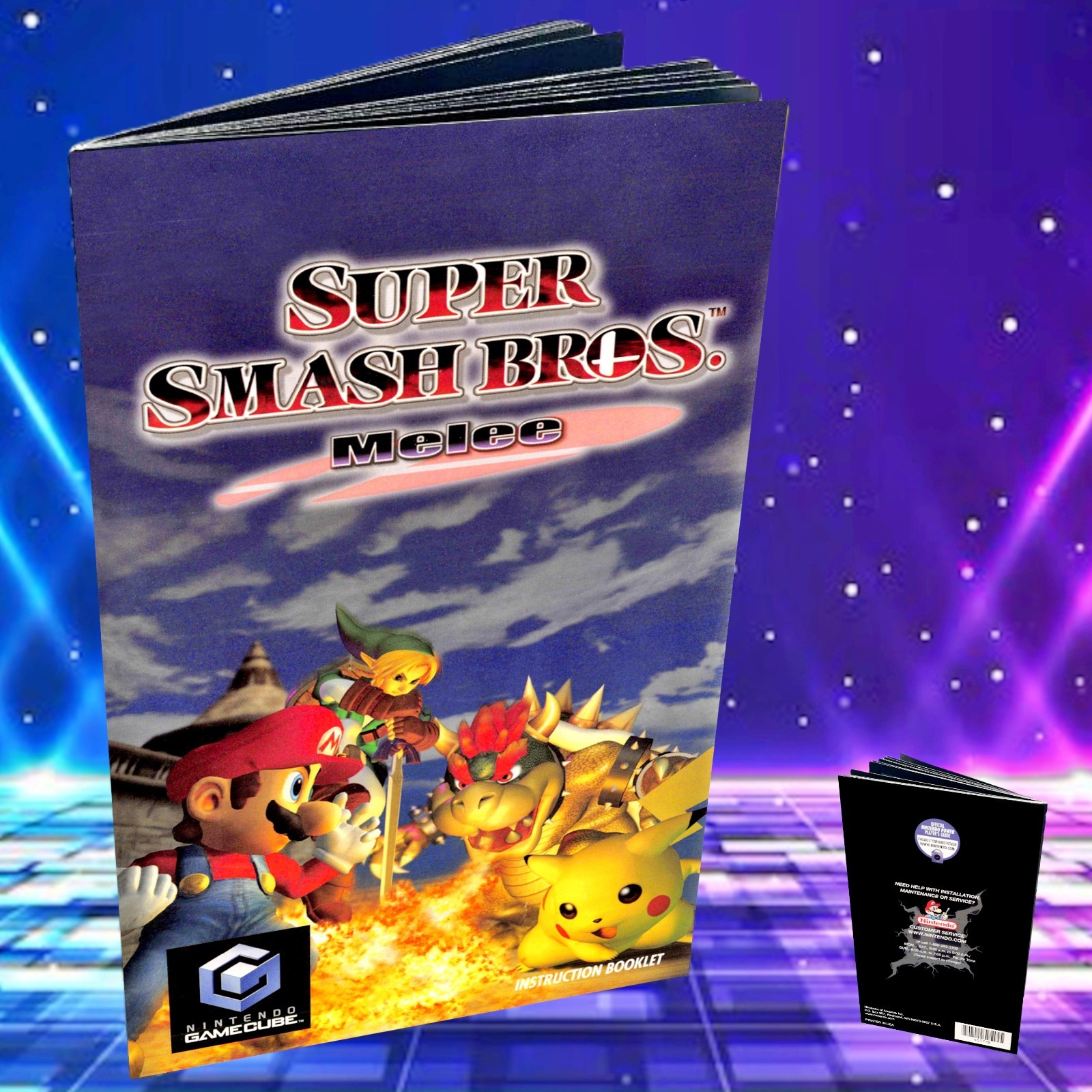 Replacement Manual for Super Smash Bros. Melee Game Cube Instruction Booklet