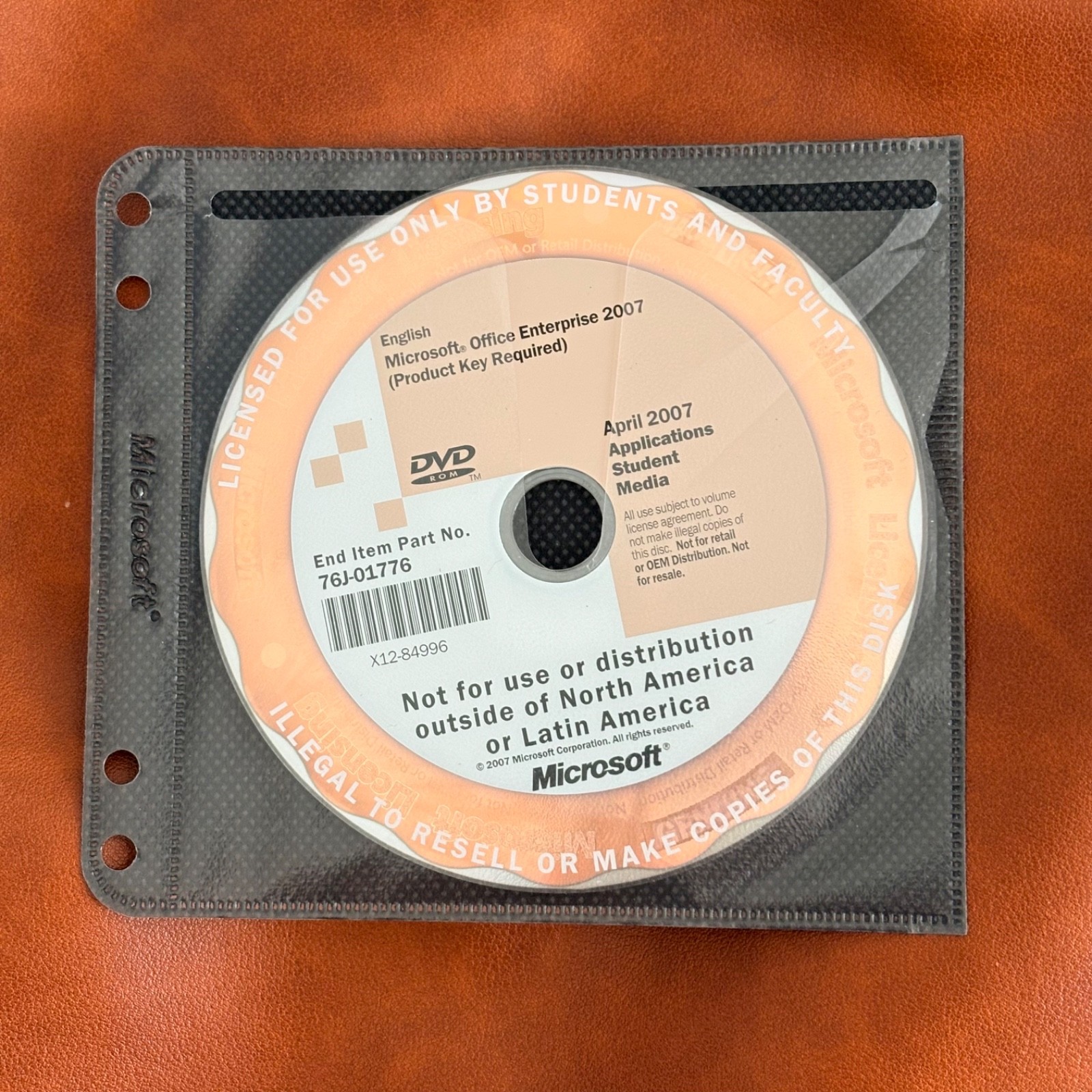 Microsoft Office Enterprise 2007 Applications Student Media with Product Key!