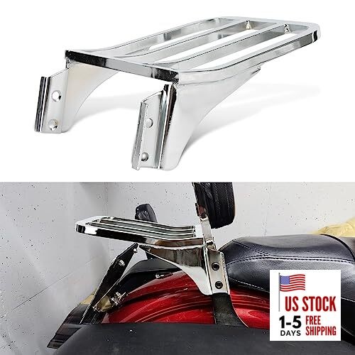 Motorcycle Rear Sissy Bar Backrest Detachable Luggage Rack Rear Carrier Rack