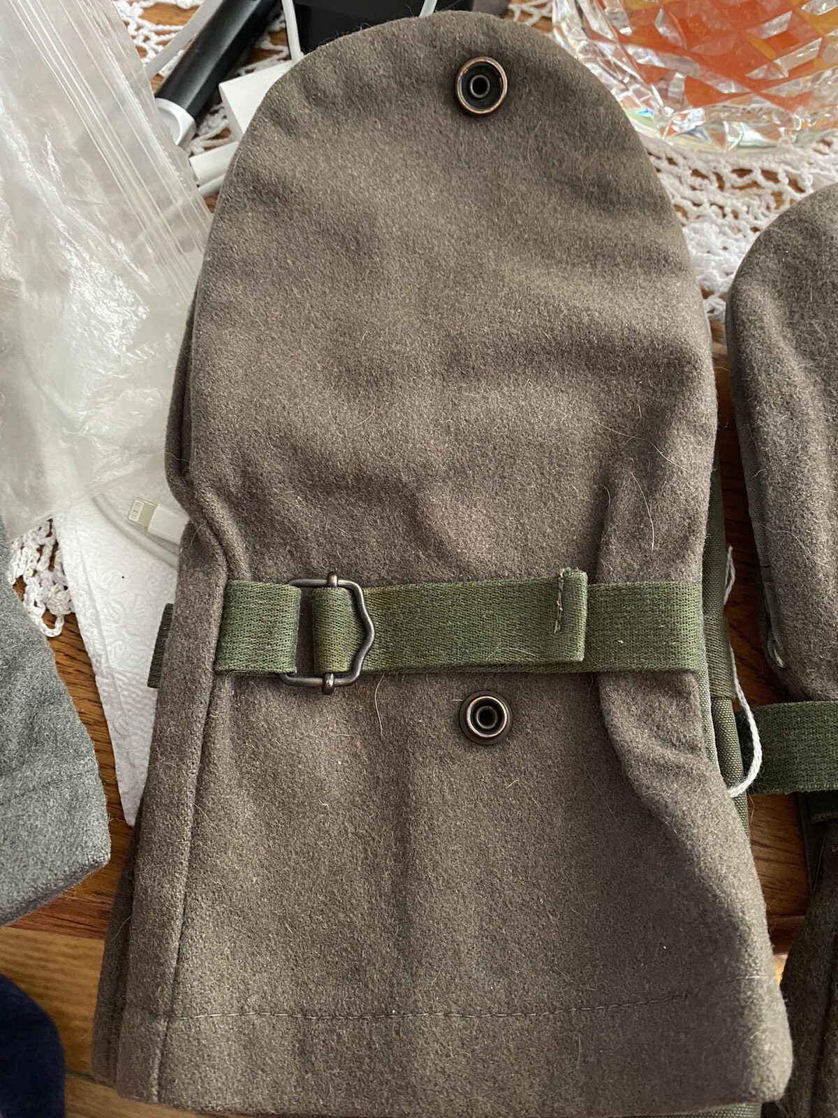 Vintage Austrian Military Shooters Mittens Preowned