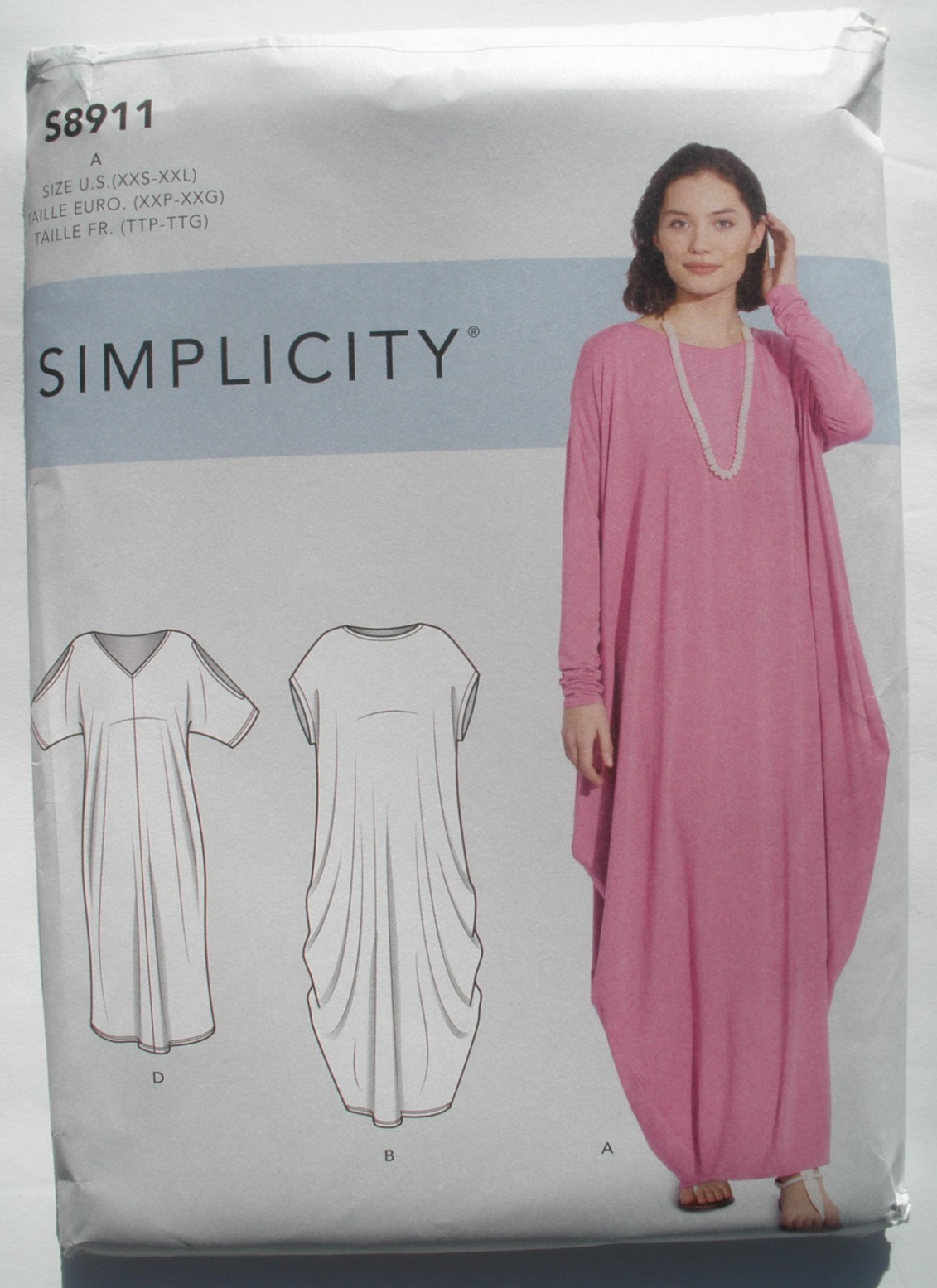 Simplicity S8911 Misses Knit Caftans Assorted Styles Sizes  XX Sm-XXLG ( 4-26)