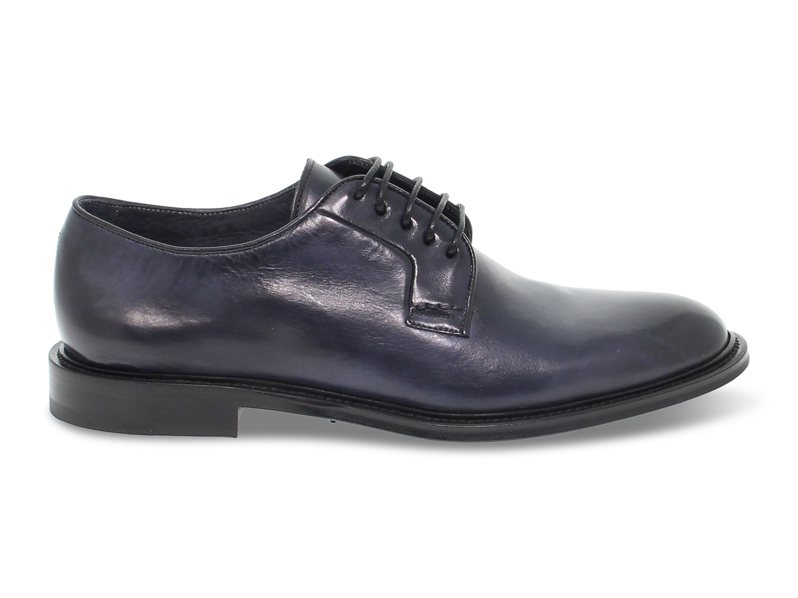 Lace-up shoes Artisti e Artigiani 9476 B in blue leather - Men's Shoes