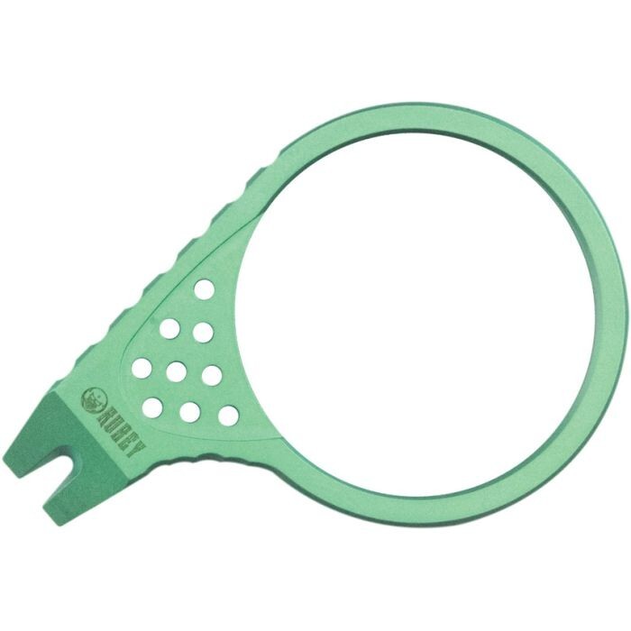 Kubey Pry Tool Green With Finger Ring Titanium Construction Durable Lightweight