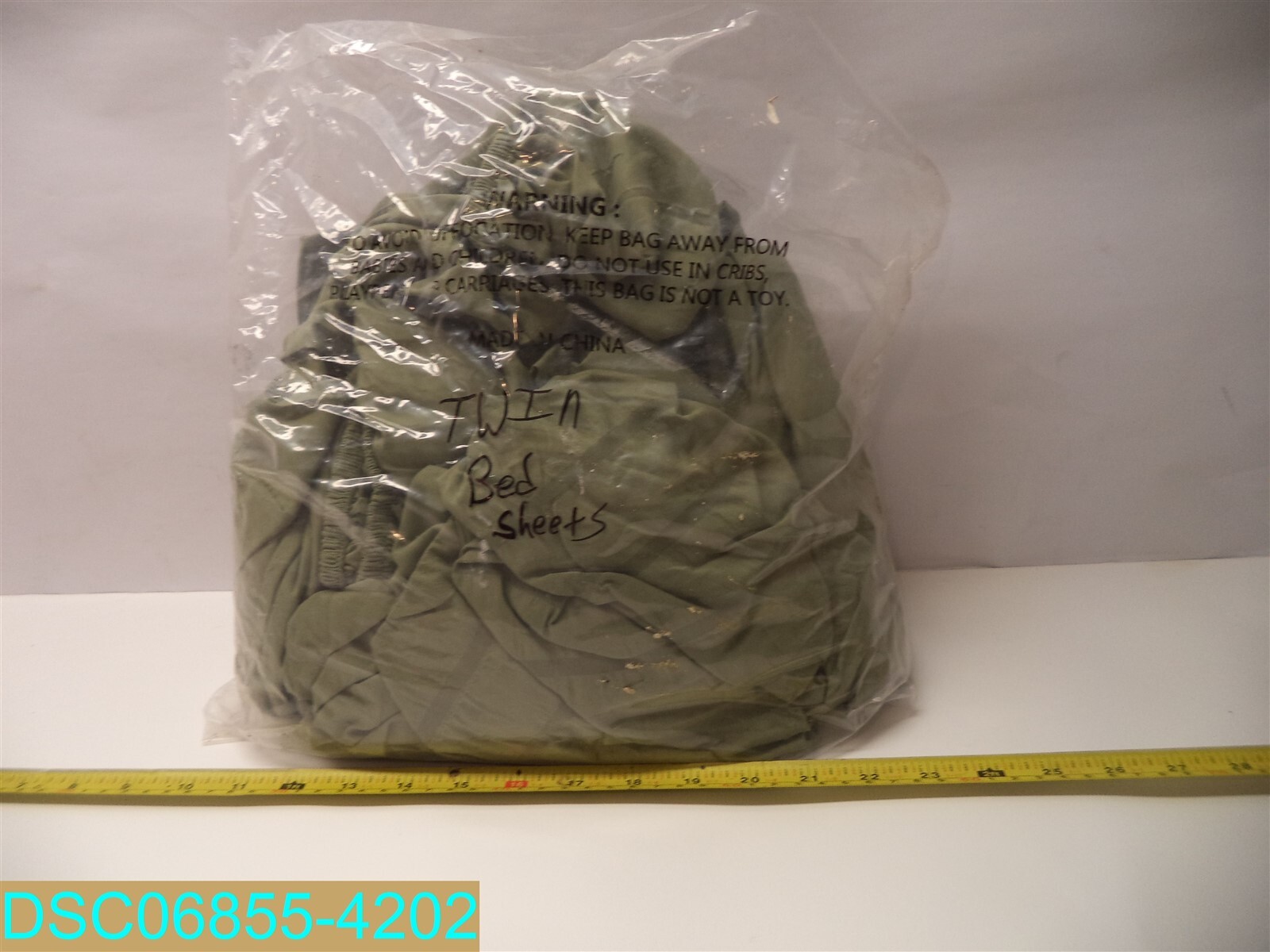 QTY=4 PIECE SET: OEKO-TEX STANDARD Twin Sheets & Pillowcase & Sham Sage Green