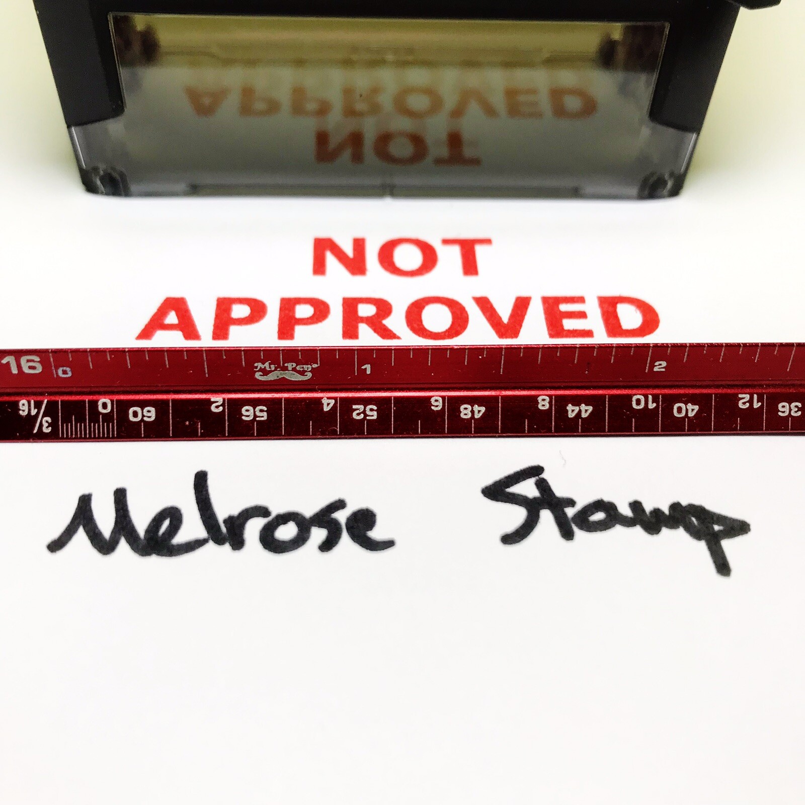 Not Approved Rubber Stamp Red Ink Self Inking Ideal 4913