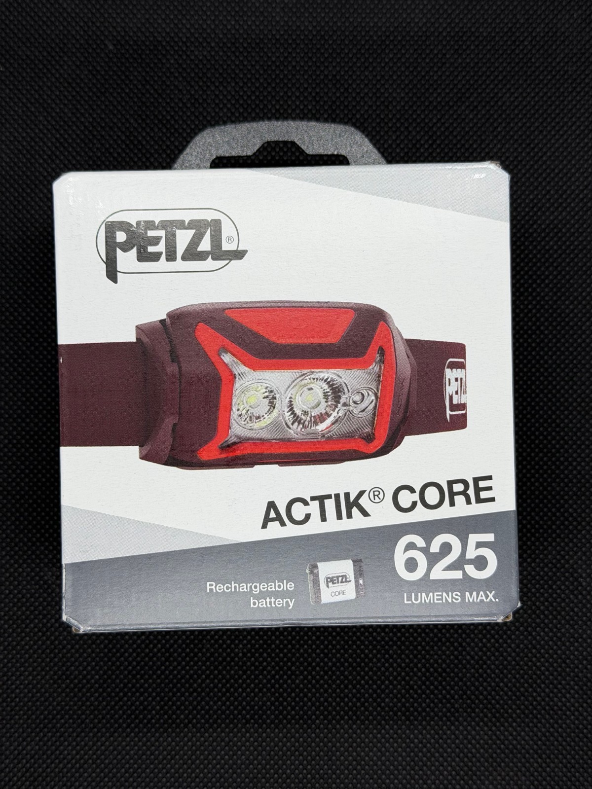 NEW PETZL ACTIK CORE 625 HEADLAMP COLOR RED FAST FREE SHIPPING