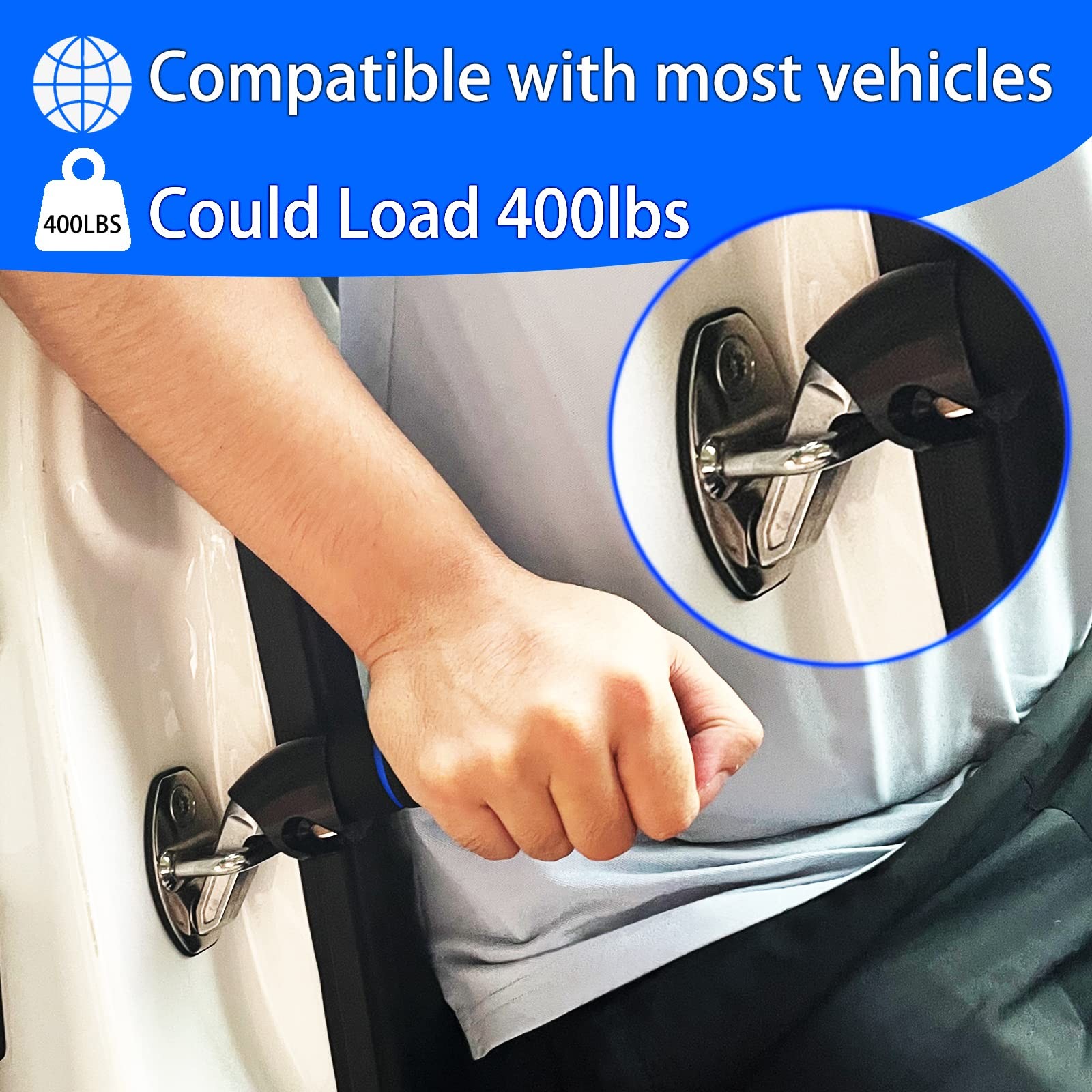 KOUNATSURI Car Handle Assist for Elderly Door Multifunction Blue