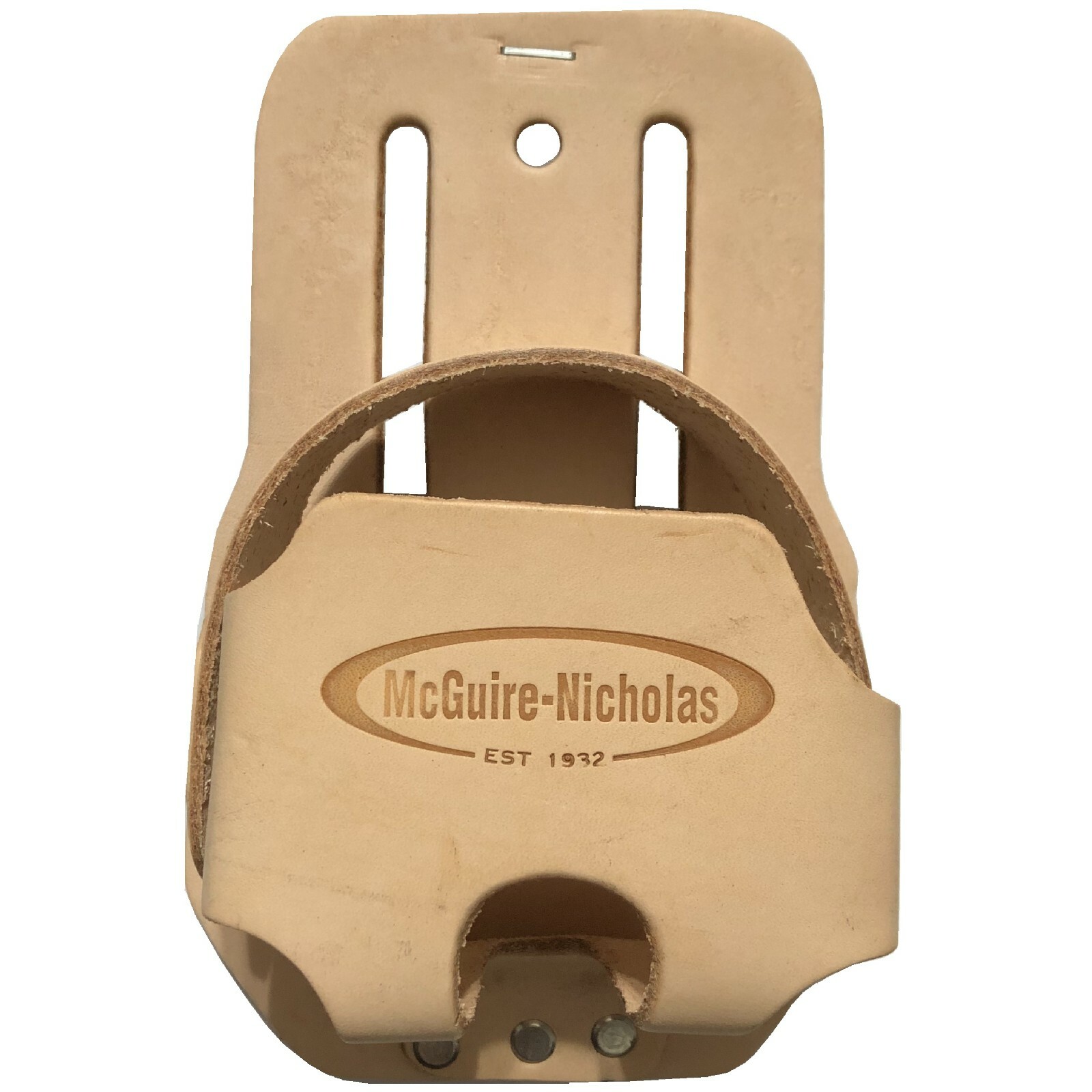 McGuire Nicholas Tape Measure Holder in Tan Saddle Leather