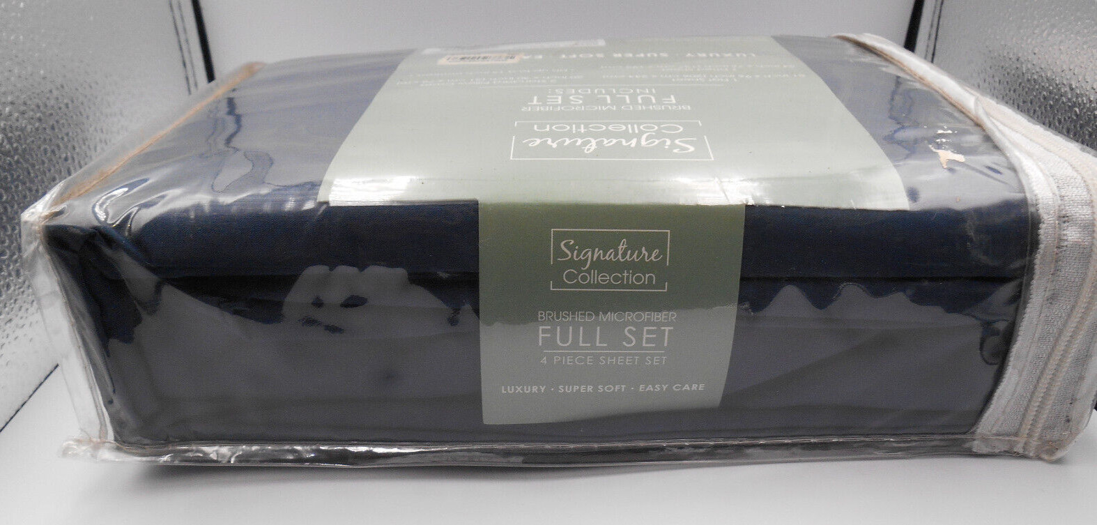 NEW SIGNATURE COLLECTION BRUSHED MICROFIBER FULL SET NAVY
