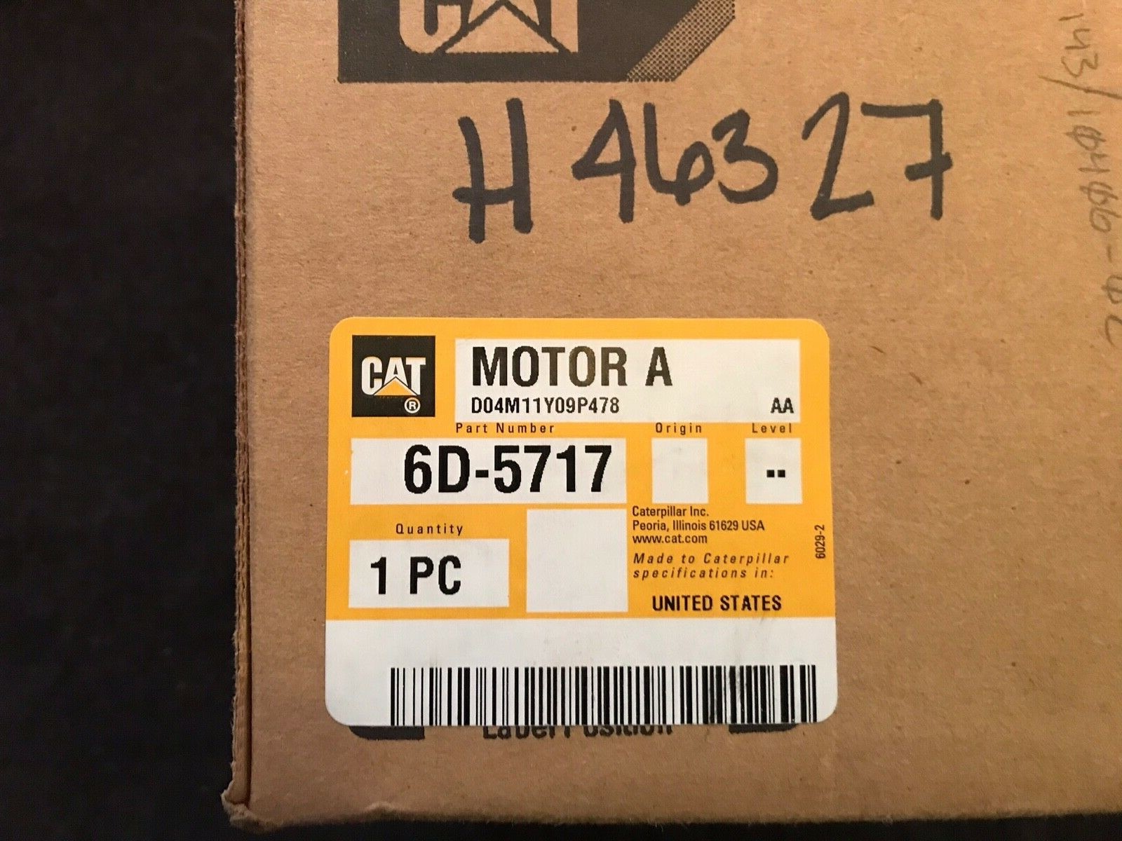 Cat Caterpillar 6D5717 Bergstrom 12V Blower Motor 20900000 NEW NIB OEM