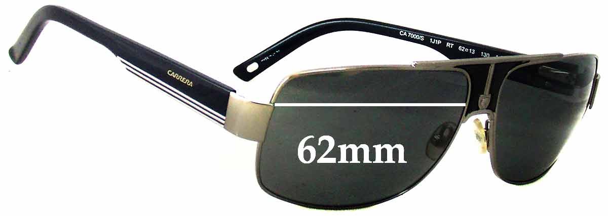 SFx Replacement Sunglass Lenses fits Carrera 7000/S - 62mm Wide