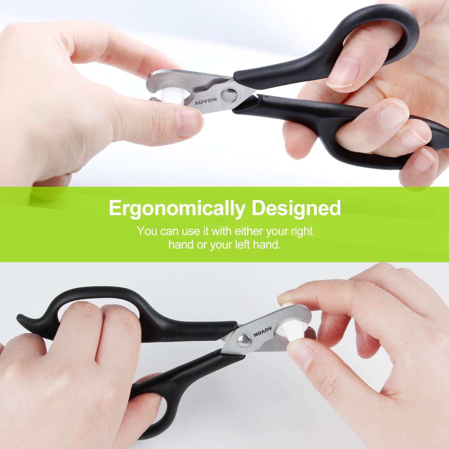 AUVON Scissors-Shaped Pill Cutter, Sharp Blade Pill Splitter for Easily Dividing