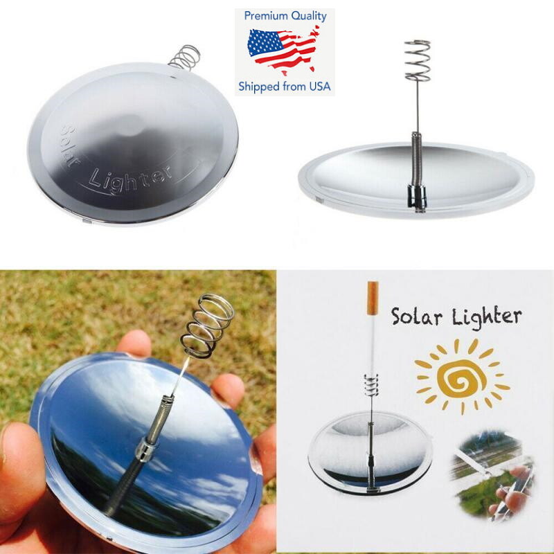 2x Outdoor Camping Waterproof Windproof Solar Lighter Fire Starter EDC Survival