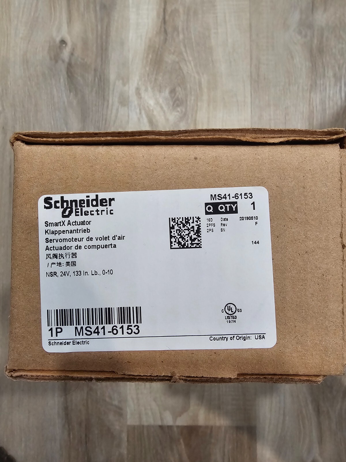 (NEW) Schneider MS41-6153 Damper Actuator Elec, Prop, 0-10 VDC/2-10 VDC, NSR