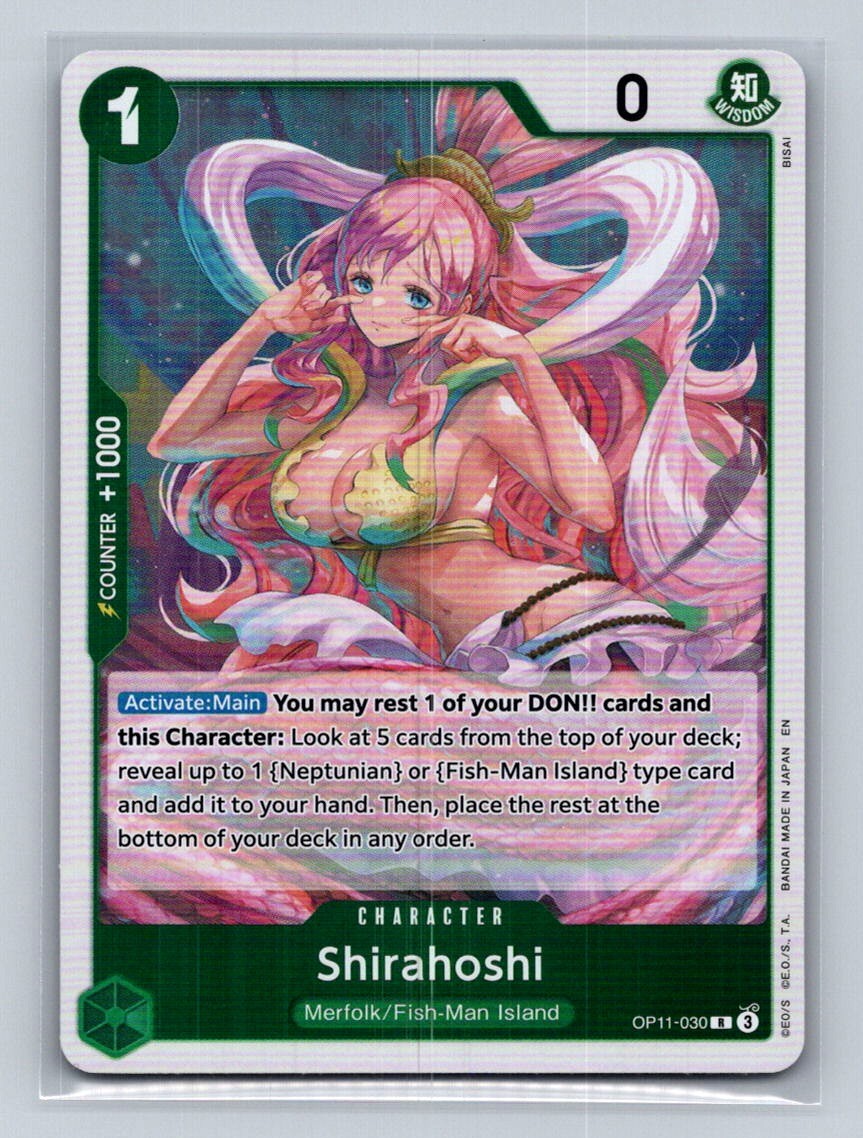 Shirahoshi (030) Foil OP11-030 A Fist of Divine Speed R NM