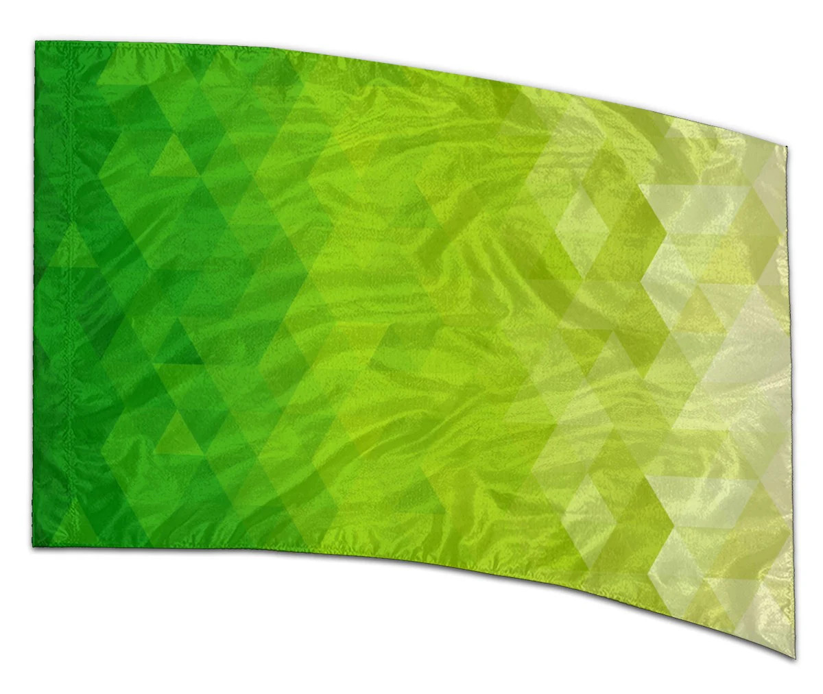 COLOR GUARD FLAGS VERDANT HARMONY SILKS - NEW - 36" x 54" Standard Curved