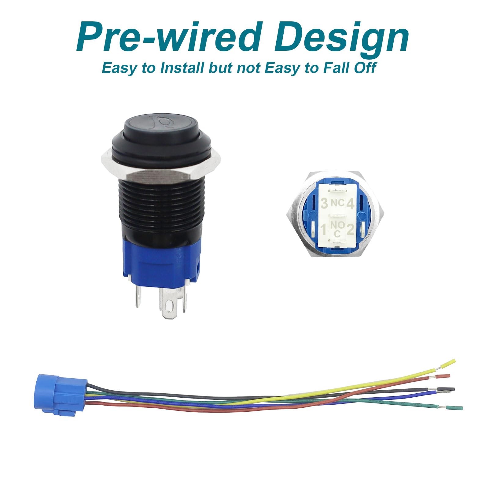 Horn Button, Momentary Push Button Switch, Horn Switch for Car Modification, Pus