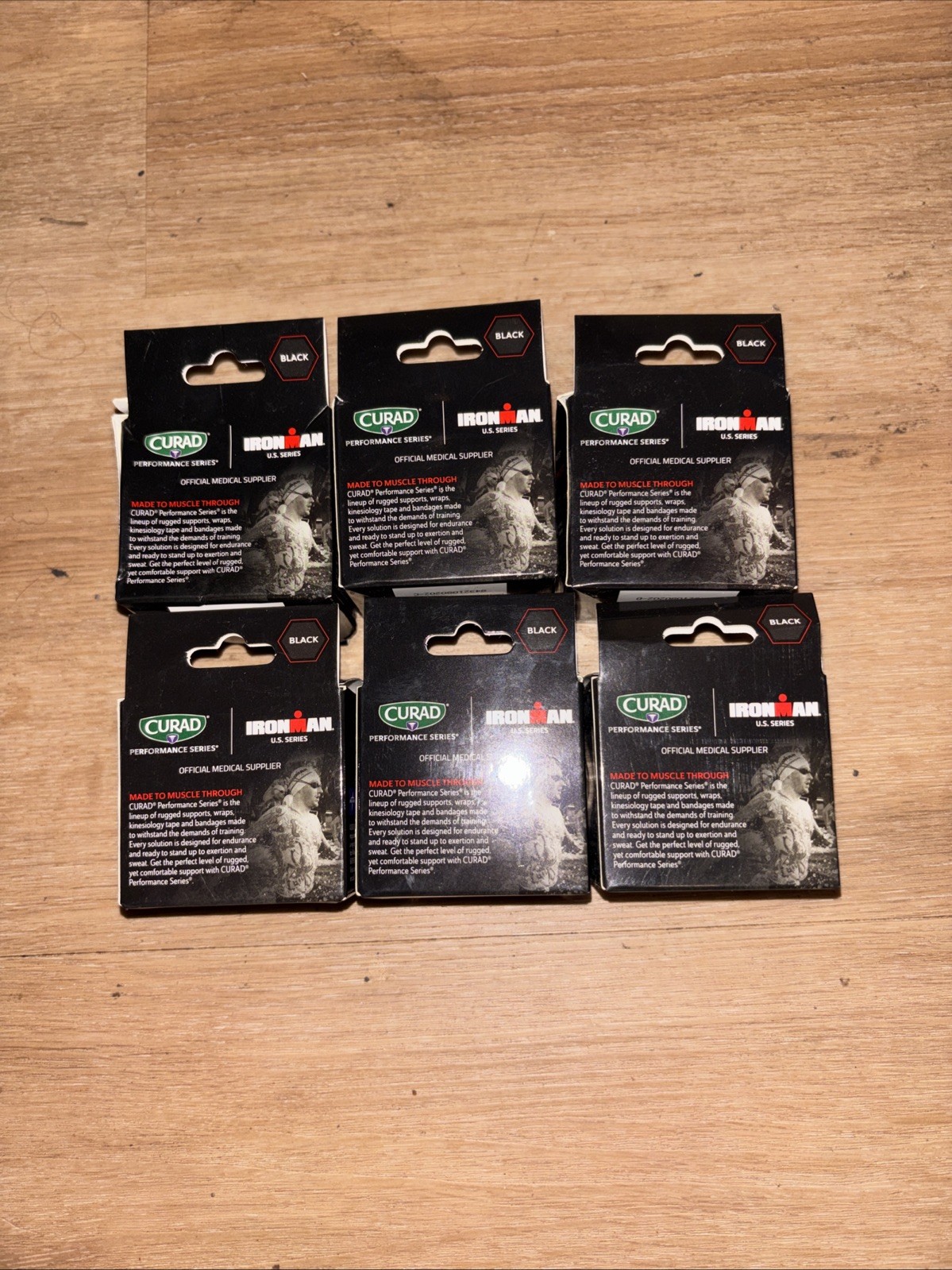 New 6pcs Ironman Curad Performance Series Self Adherent Compression Wraps