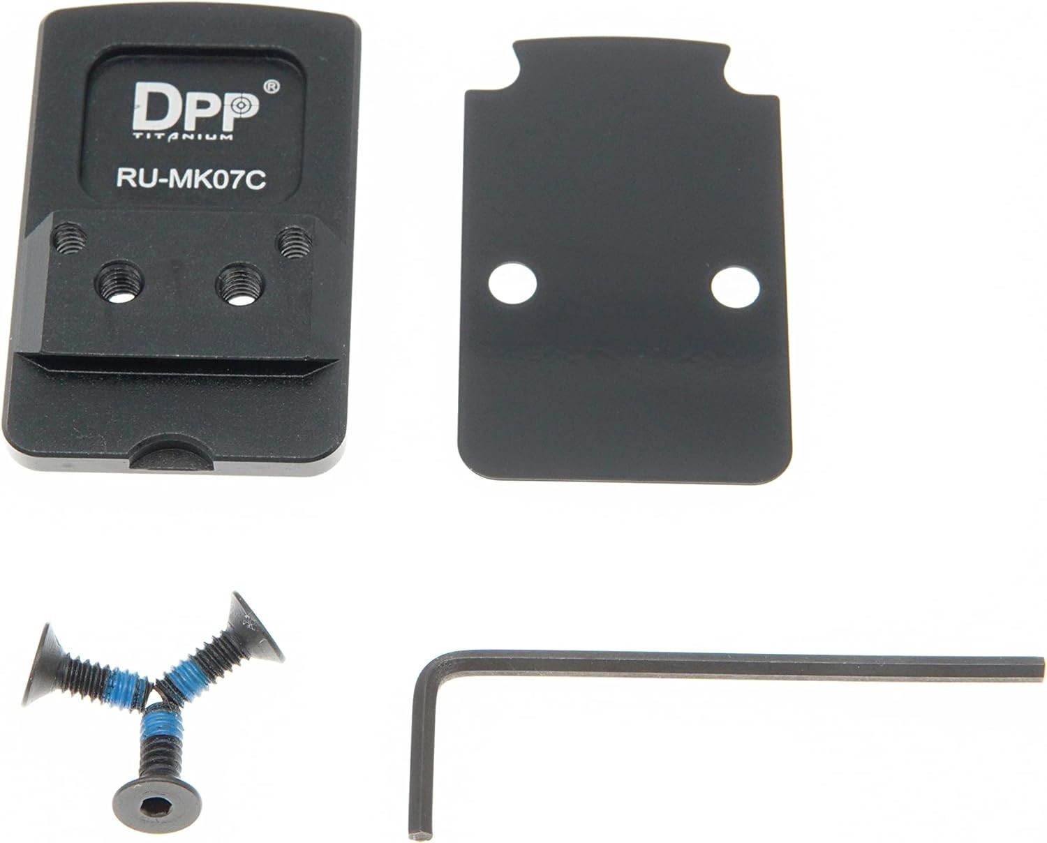 DPP Titanium Rear Sight Dovetail Mount for Ruger P85/95/97,MK Series Black